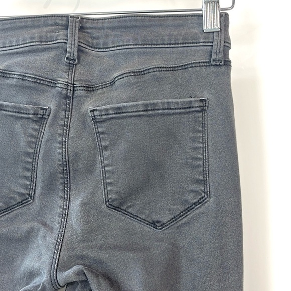 L'AGENCE Margot Coal Destruct High Rise Ankle Skinny Jeans - Picture 6 of 11